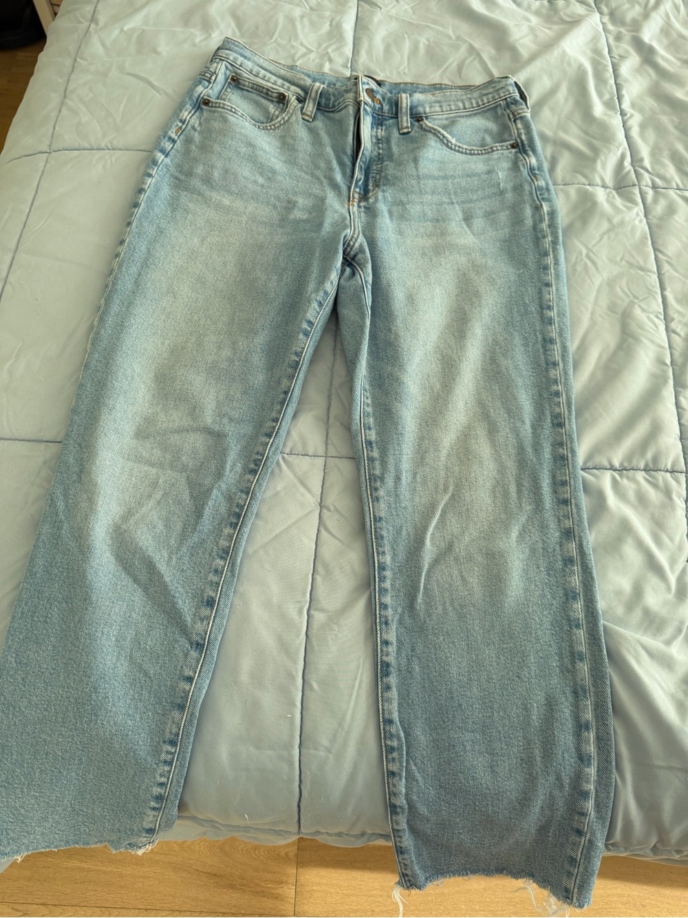 J. Crew Factory Light Wash Straight Leg Jeans